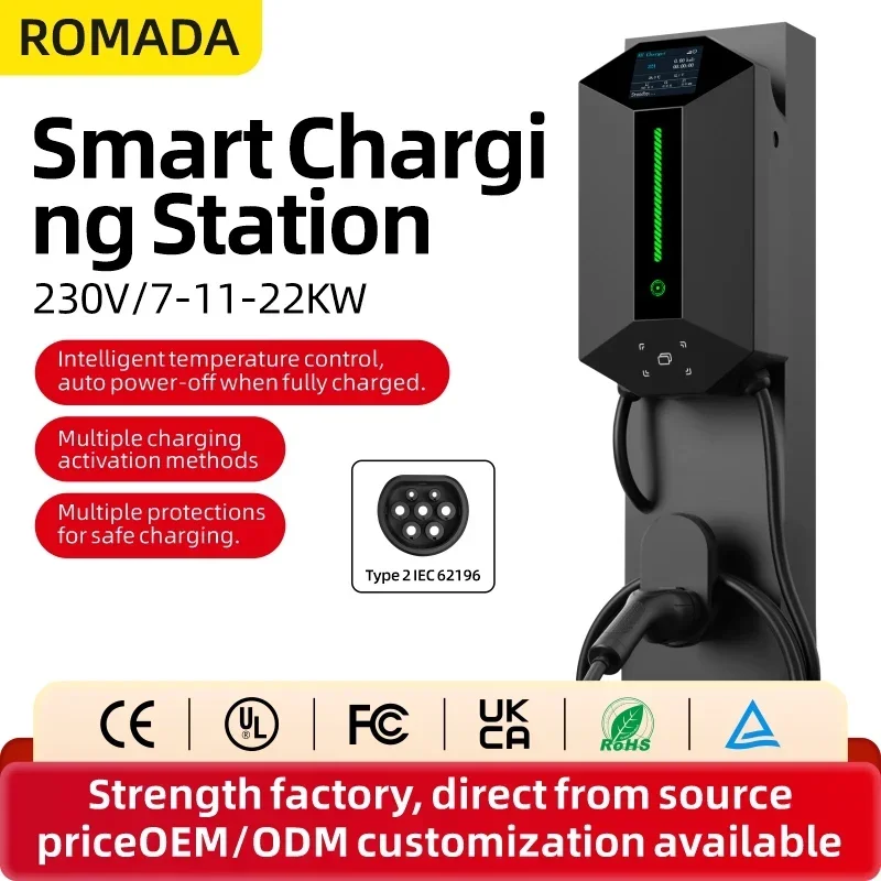 Wallbox Ev - 7KW 11KW 22KW ROMADA Home use