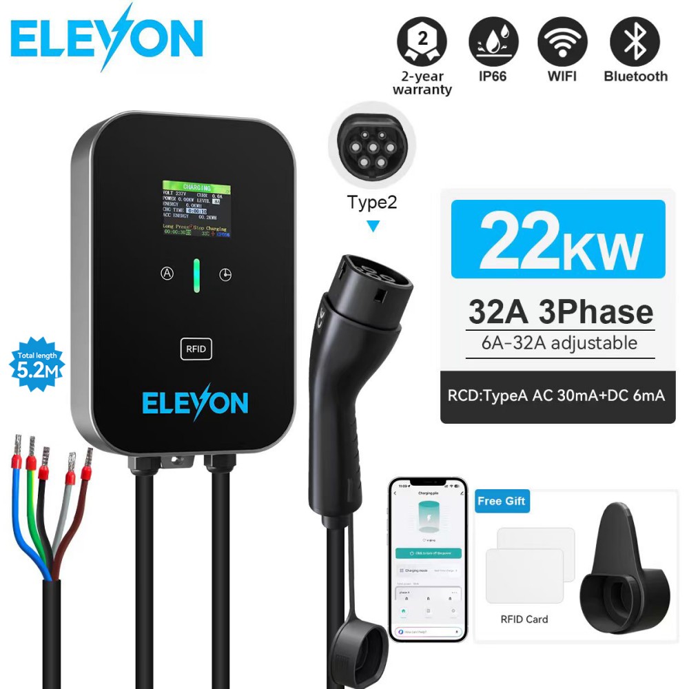 Home Ev Charger - ELEVON EV Charging Station 22KW Type2