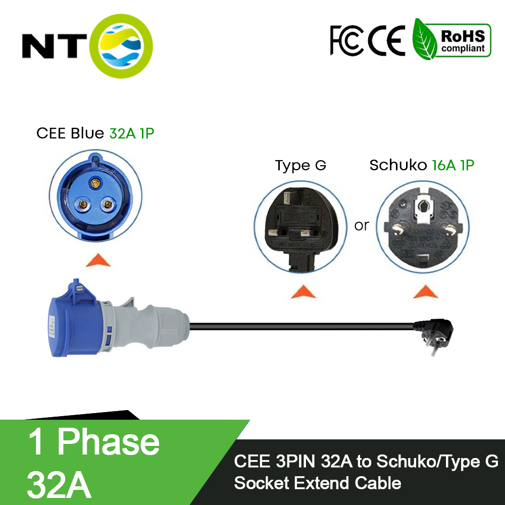 NTO Blue CEE Female Power Plug - Ev Charger Adapter 评论和价格