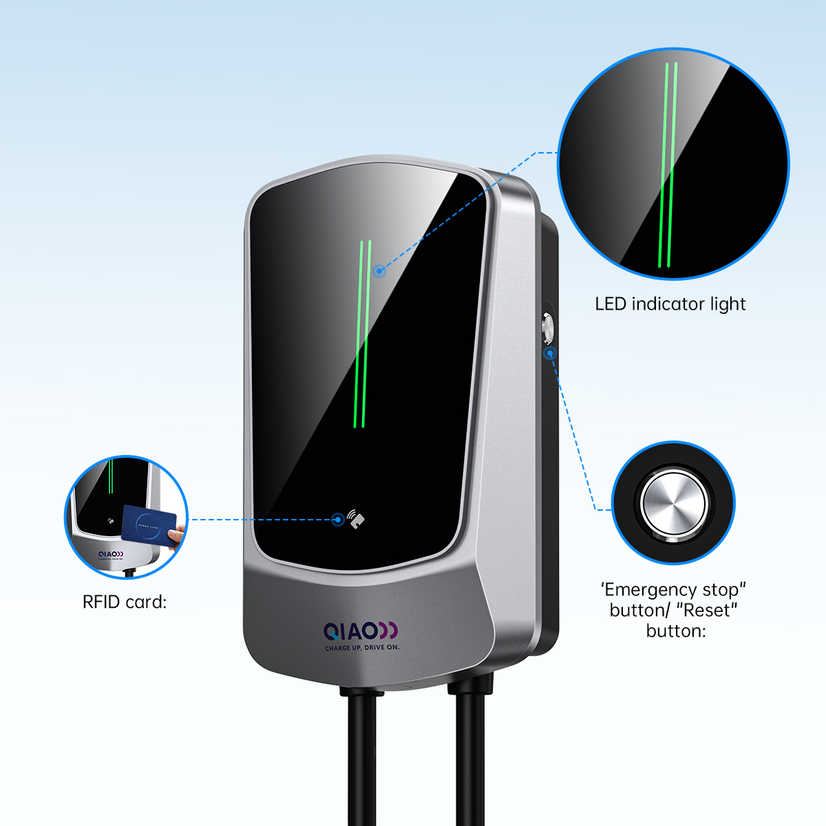 QIAO Type 2 Home EV Charger 7. - Ev Charging Cable 评论和价格