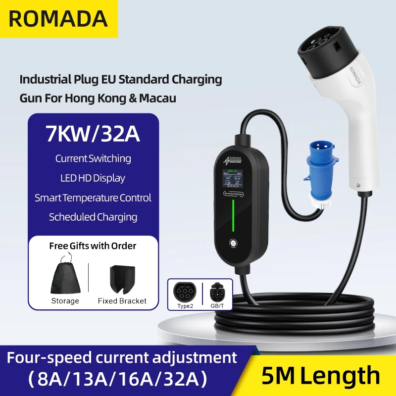 ROMADA 7KW 32A EV Portable Cha - Ev Charger Adapter 评论和价格