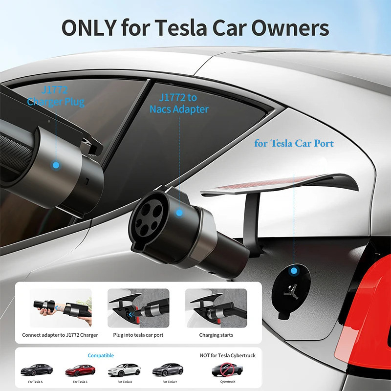 QIAO 80A Type 1 to for Tesla E - Ev Charger Adapter 评论和价格