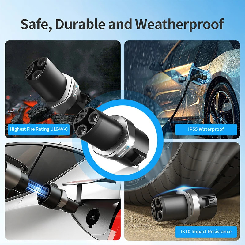 QIAO 80A Type 1 to for Tesla E - Ev Charger Adapter 评论和价格